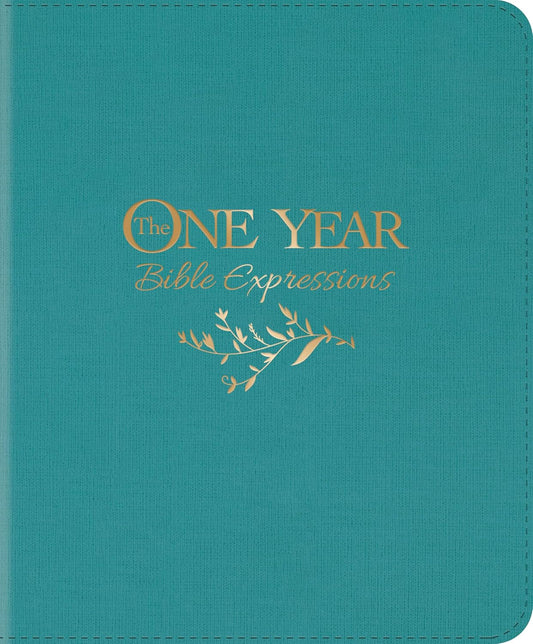 The One Year Bible Expressions NLT (LeatherLike, Tidewater Teal)