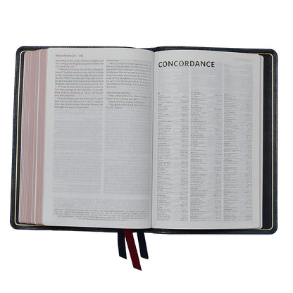NKJV Large-Print Thinline Reference Bible Black