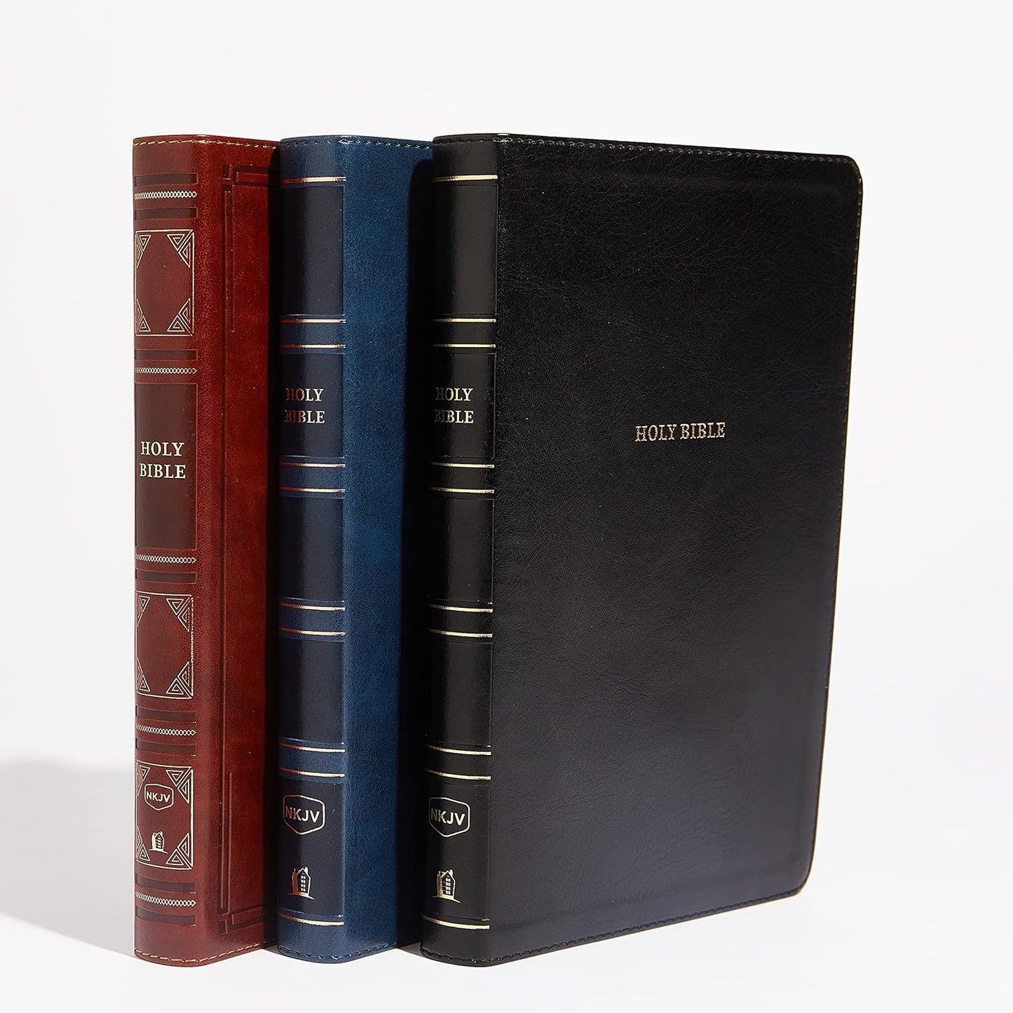 NKJV, Thinline Reference Bible, Leathersoft, Black, Red Letter, Comfort Print