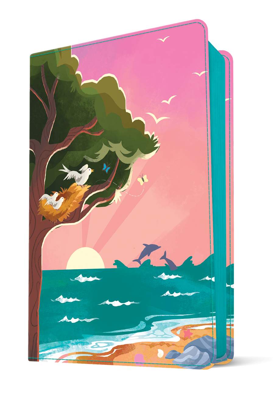 NLT Go Bible for Kids (LeatherLike, Beach Sunrise)