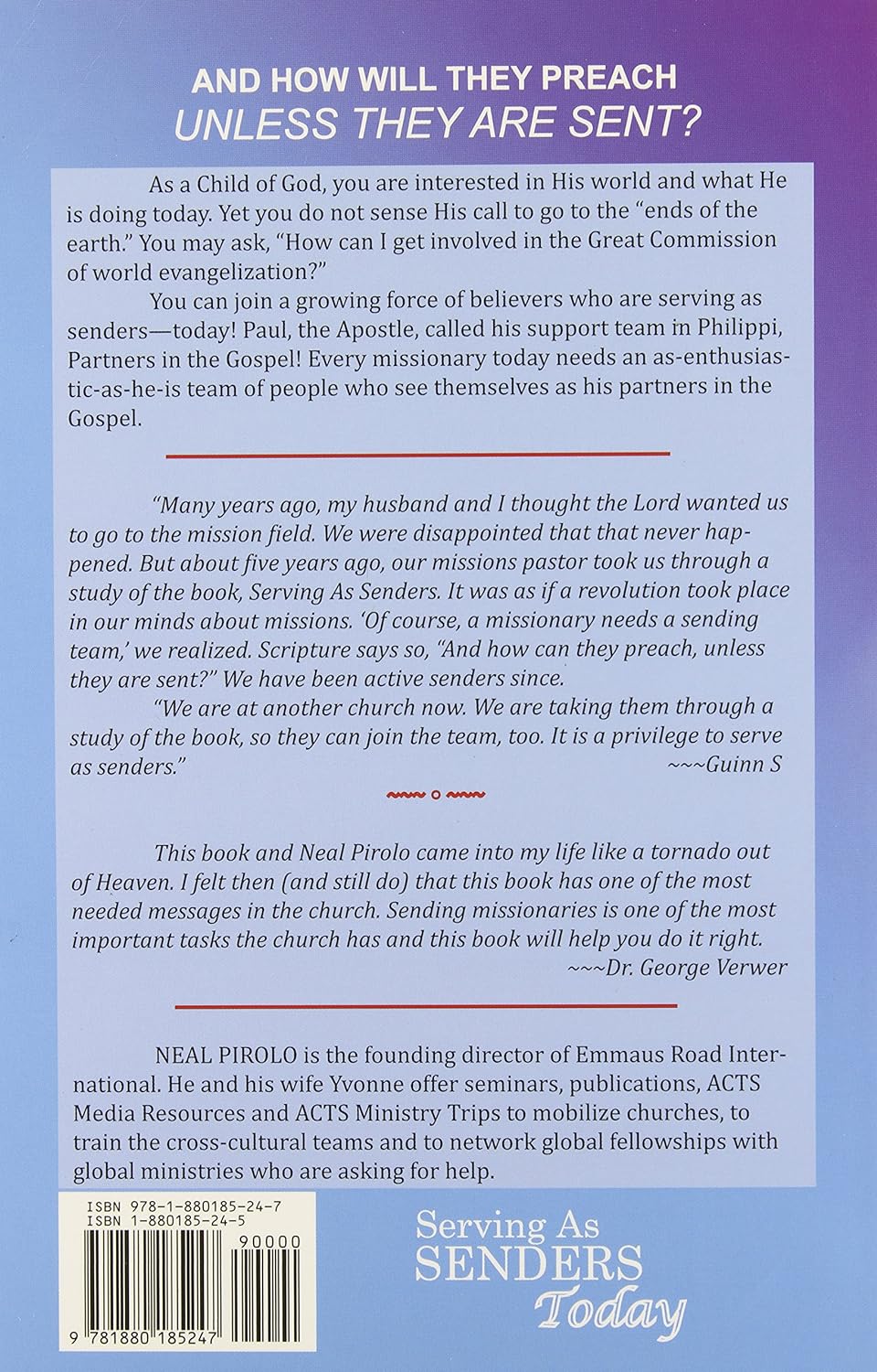 Serving As Senders - Today