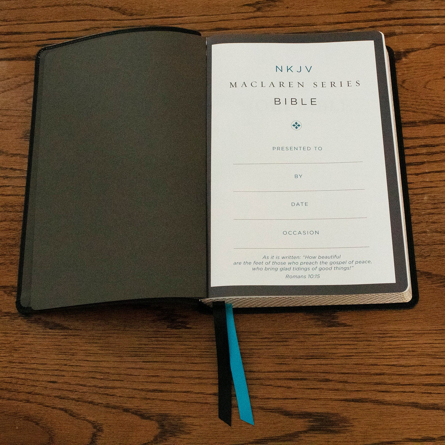 NKJV, Large Print Thinline Reference Bible, Blue Letter, Maclaren Series