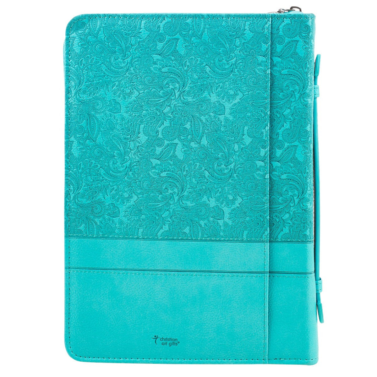 Everlasting Love Turquoise Faux Leather Fashion Bible Cover - Jeremiah 31:3