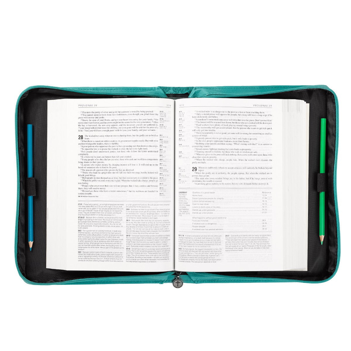 Everlasting Love Turquoise Faux Leather Fashion Bible Cover - Jeremiah 31:3