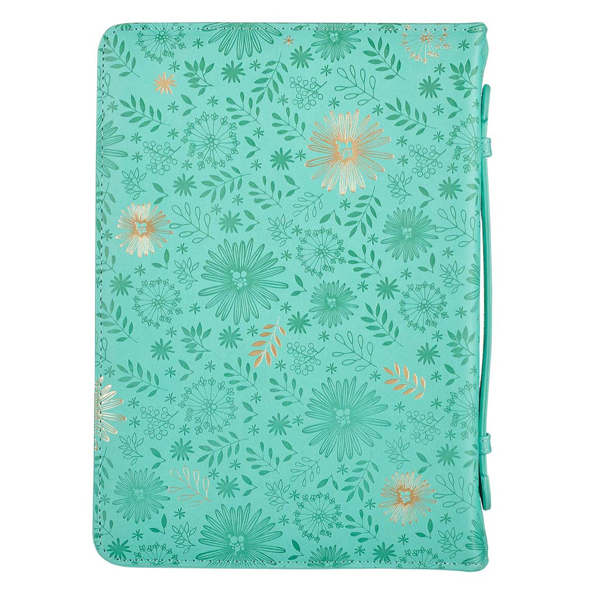 Be Still and Know Turquoise Faux Leather Fashion Bible Cover - Psalm 46:10