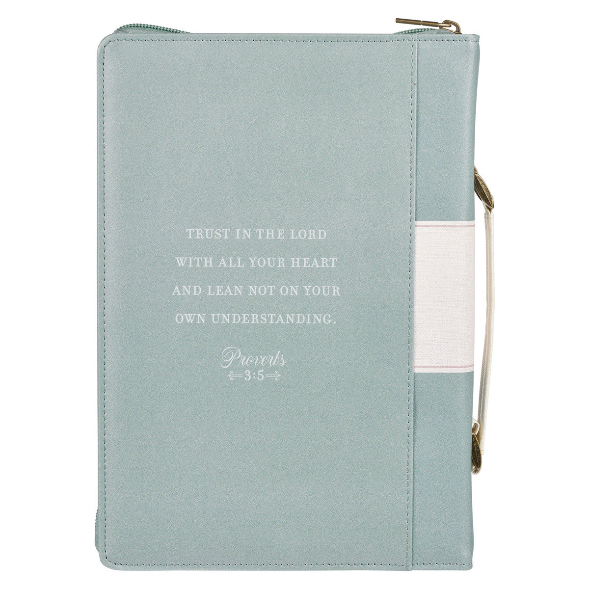 Trust in the Lord Pearlescent Pewter Floral Fashion Bible Cover - Proverbs 3:5