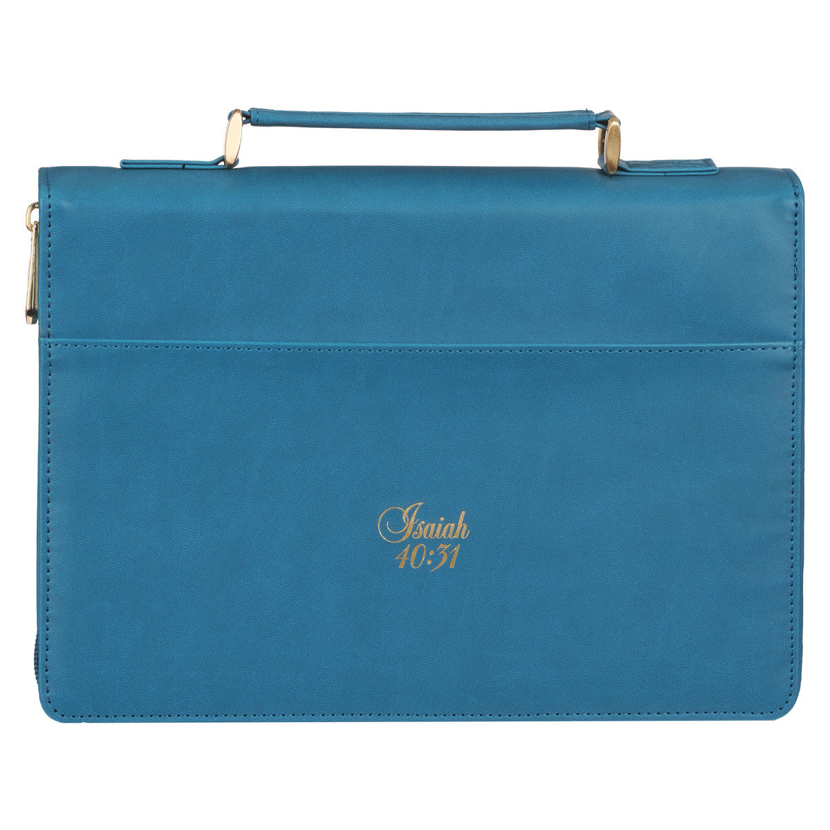 Hope in the LORD Floral Mediterranean Blue Faux Leather Fashion Bible Cover