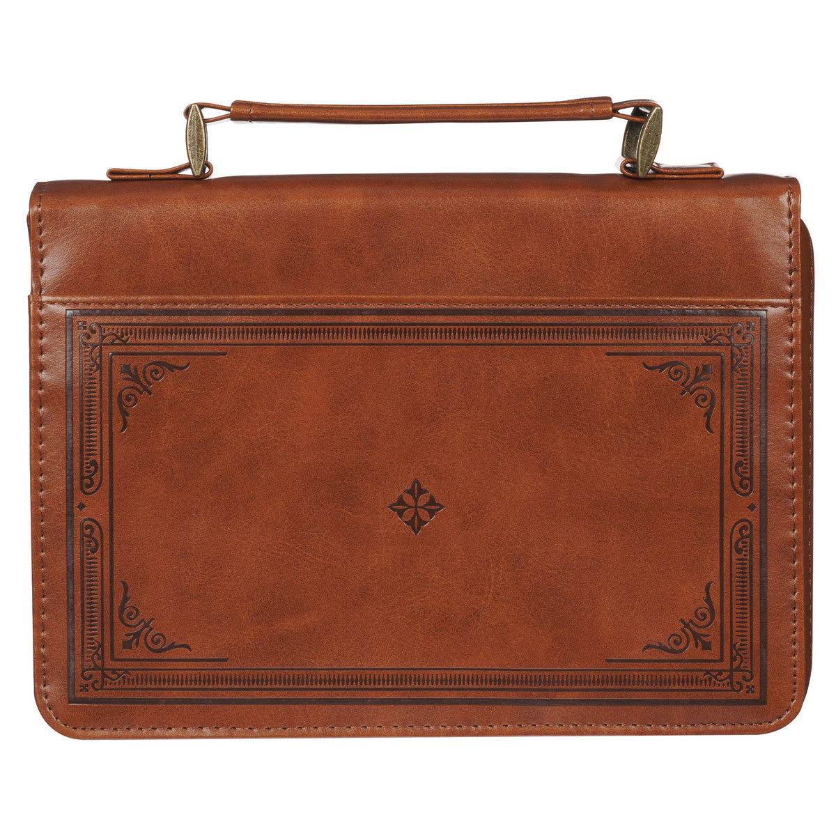 Trust in the Lord Honey-brown Faux Leather Classic Bible Cover - Proverbs 3:5