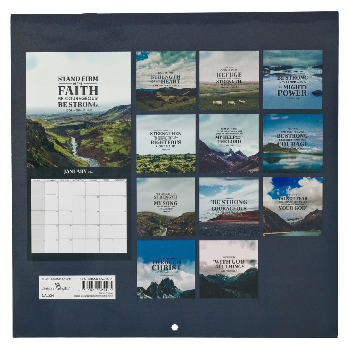 2024 Through Christ Wall Calendar - Philippians 4:13