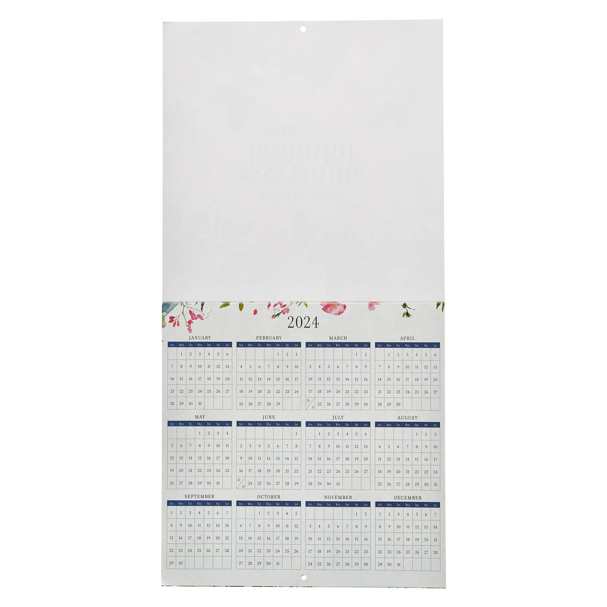 2024 Everything Beautiful Floral Wall Calendar. - Ecclesiastes 3:11