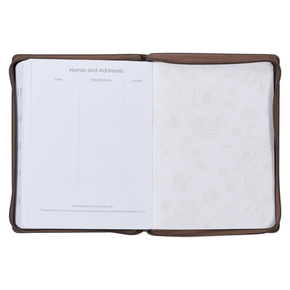 2024 Be Still Burgundy Faux Leather 18-Month Planner for Women - Psalm 46:10
