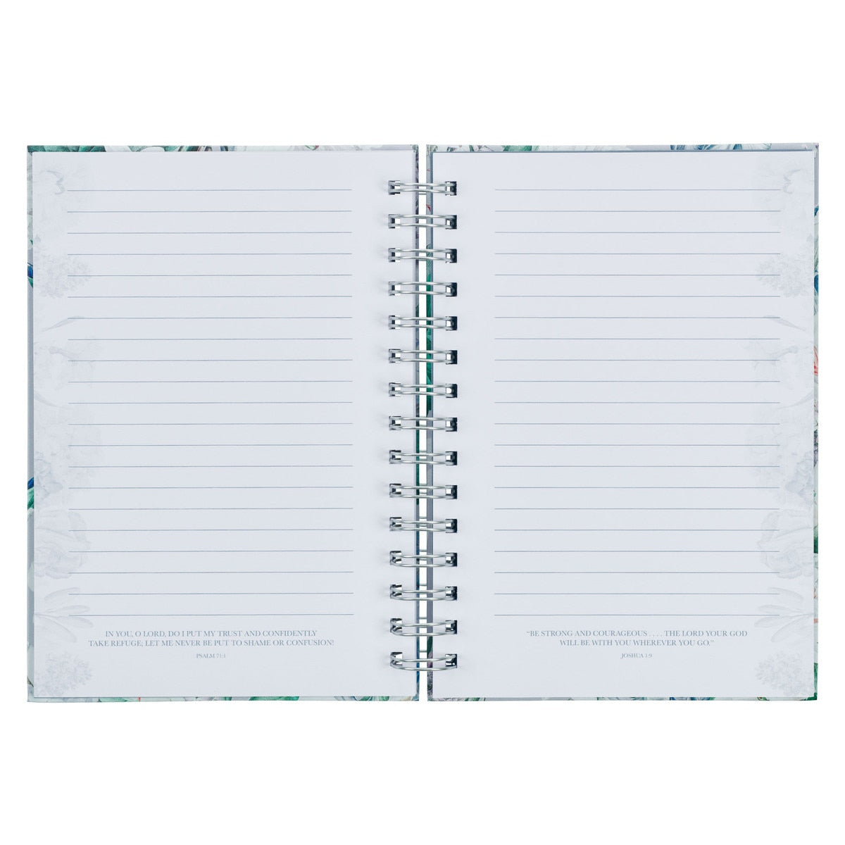 She Speaks with Wisdom Blue Floral Large Wirebound Journal - Proverbs 31:26