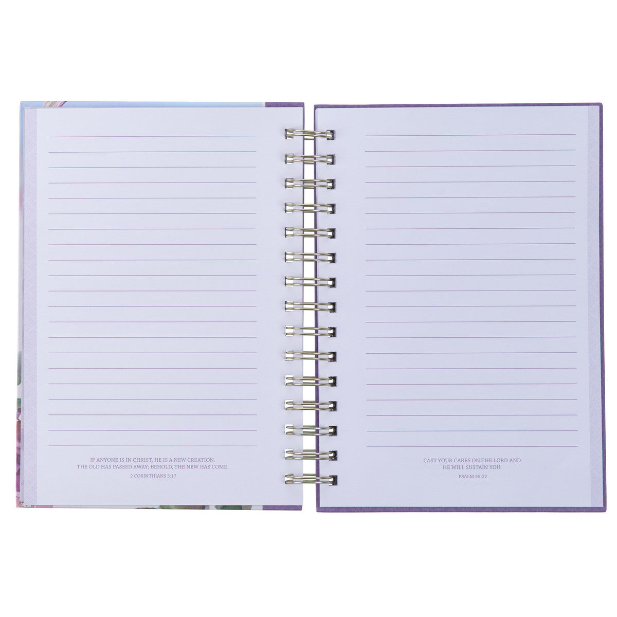 Strength and Dignity Purple Hummingbird Large Wirebound Journal - Proverbs 31:25