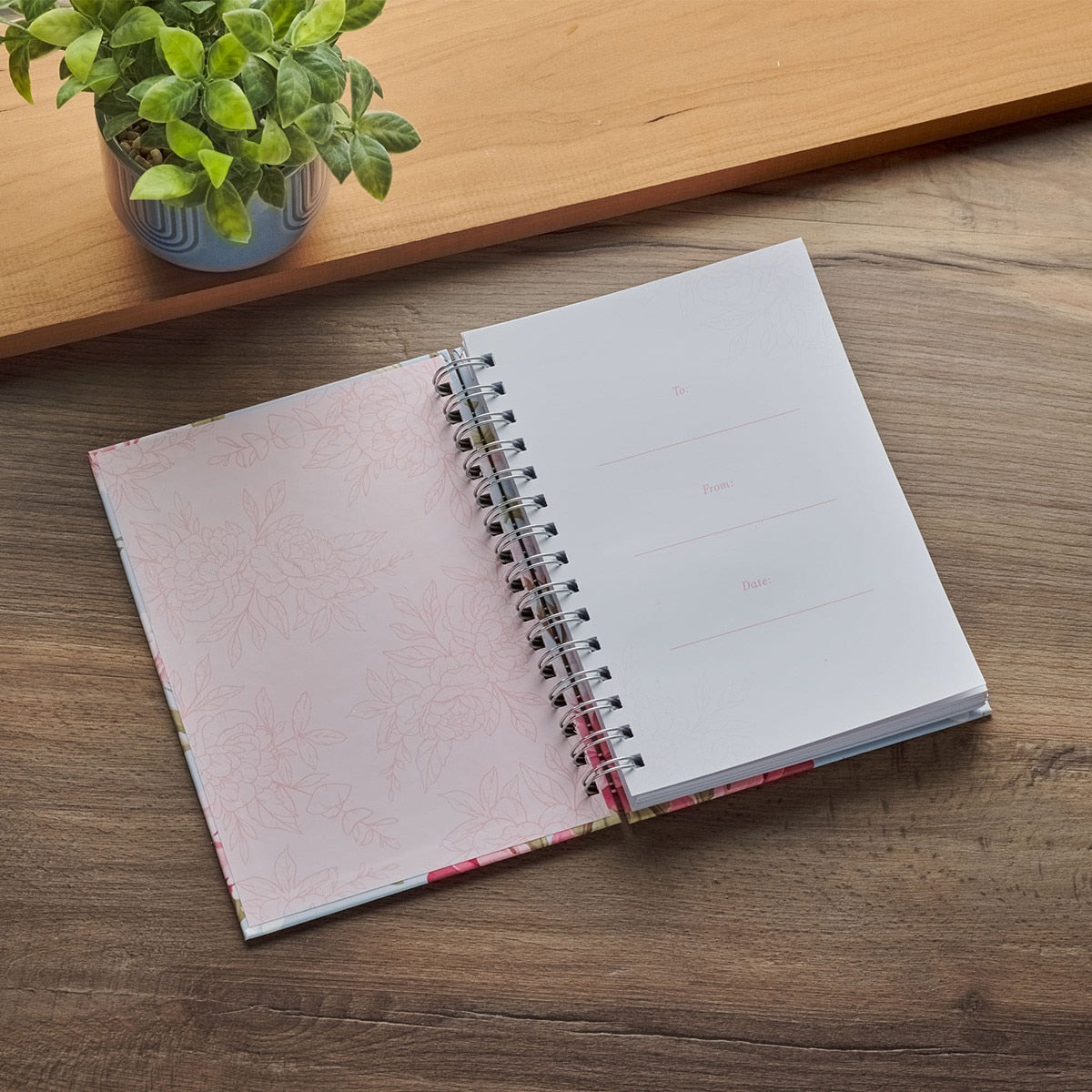 Noble Things Pink Peony Spiral-bound Journal - Proverbs 31:29