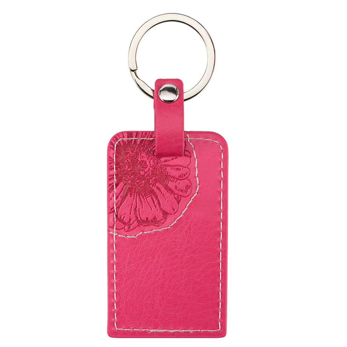 All Things are Possible Bright Pink Faux Leather Key Ring - Matthew 19:26