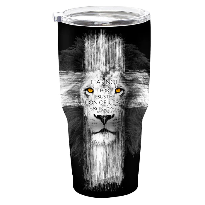 Lion Cross 30 oz Stainless Steel Tumbler
