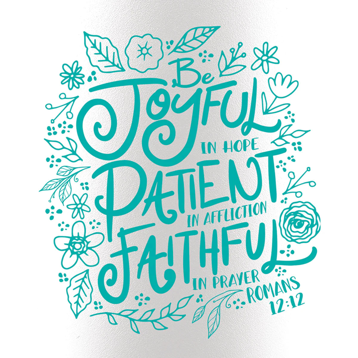 40 oz Stainless Steel Mug With Straw Be Joyful