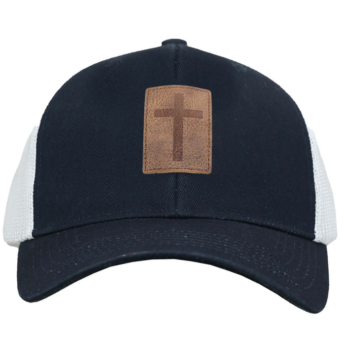 Kerusso Mens Cap Leather Cross