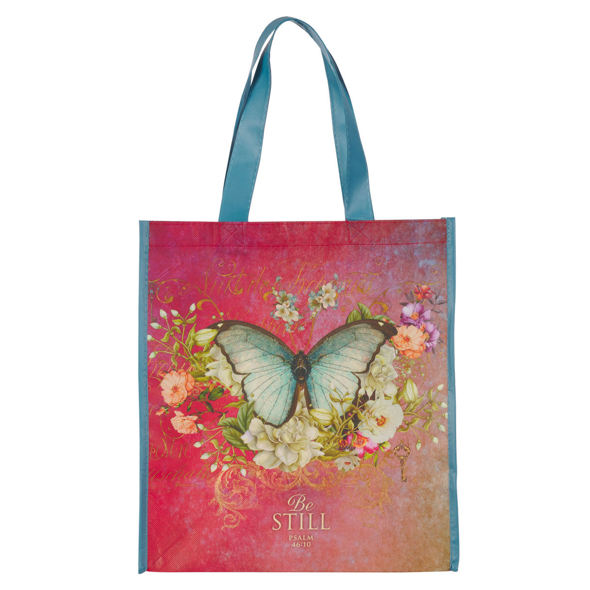 Butterfly Book Shopping PU Leather Tote Bag Butterflies 