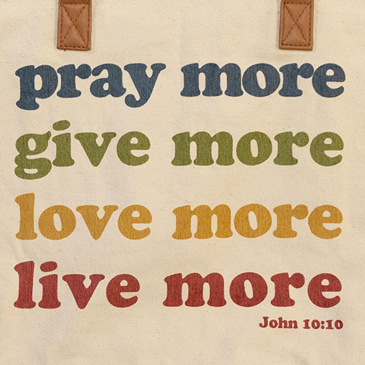 grace & truth Pray More Tote Bag