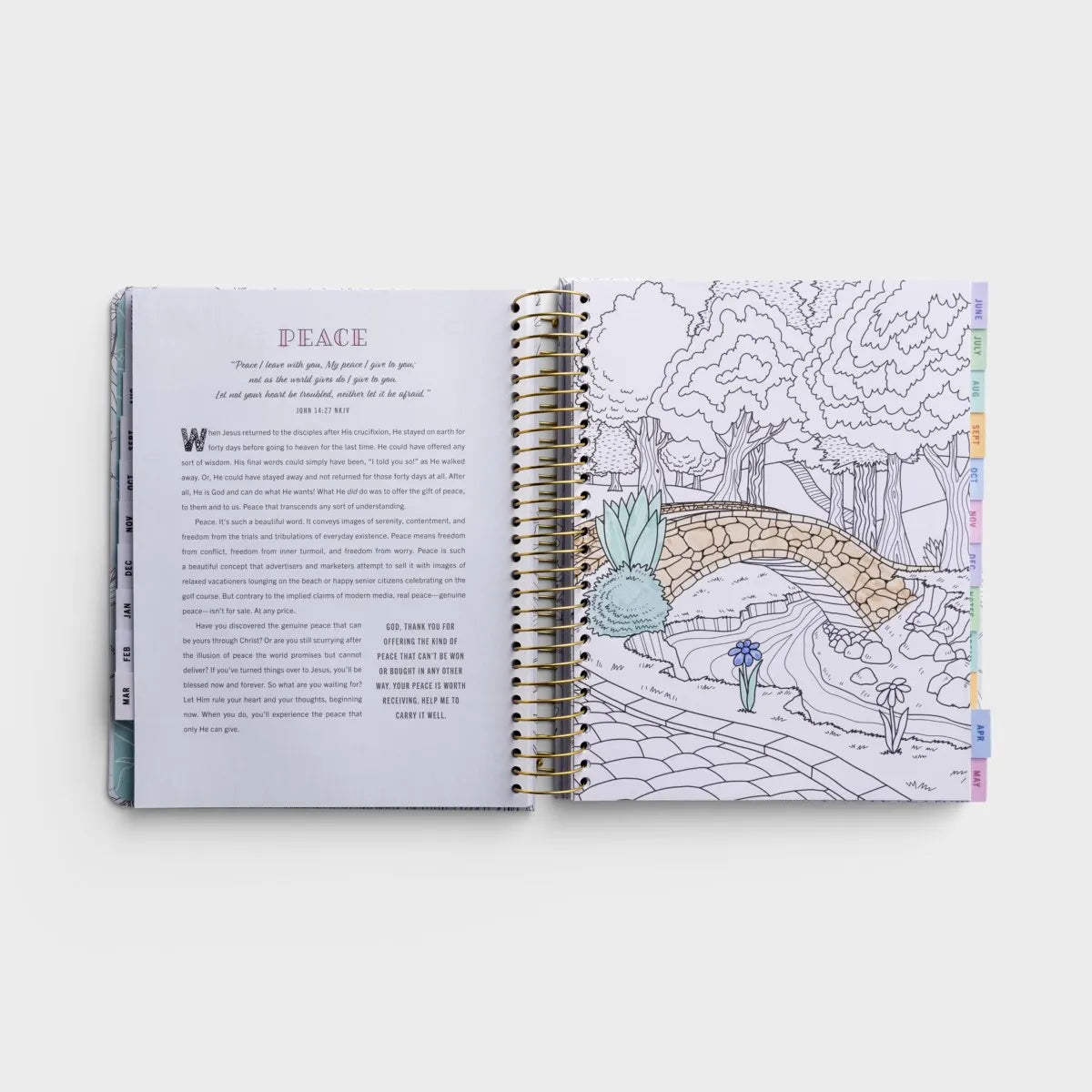 Peace in Every Moment Devotional Coloring Planner
