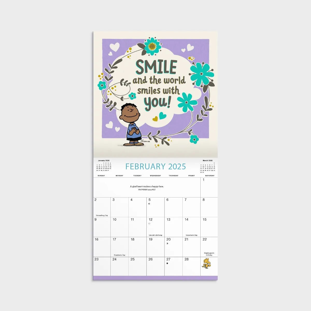Peanuts - 2025 Mini Inspirational Wall Calendar