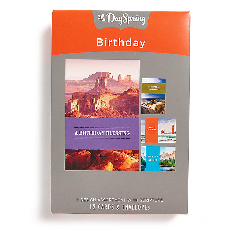 Un año de aventuras, tarjetas de cumpleaños Caja de 12