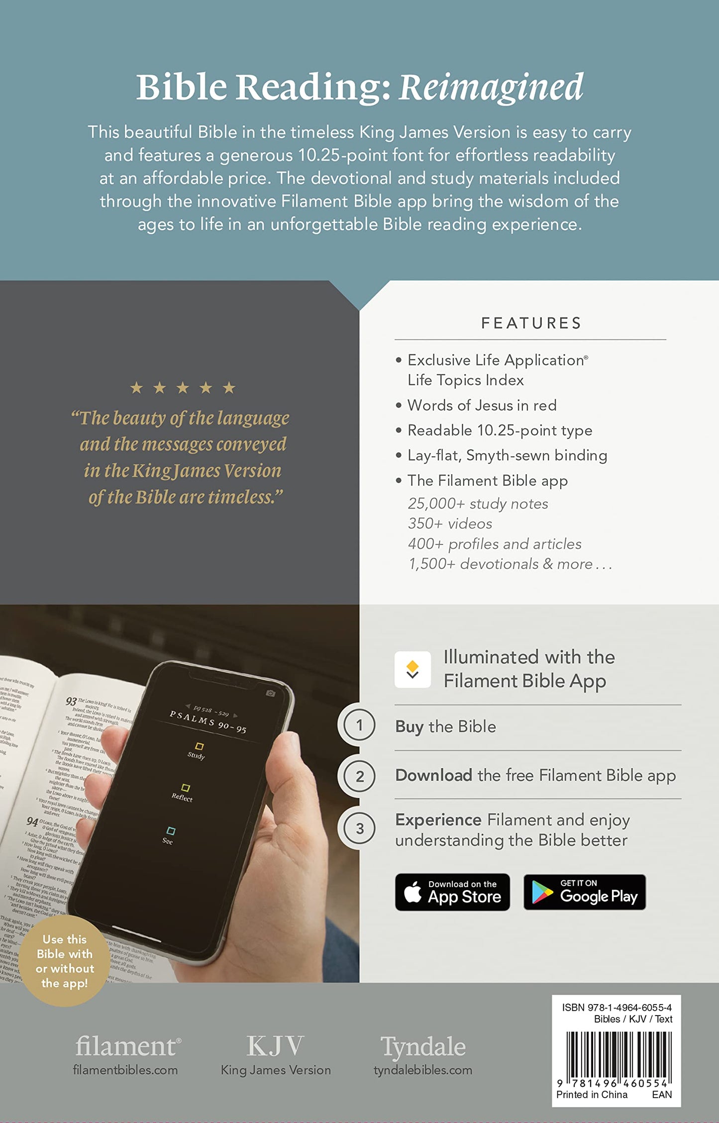 NLT Thinline Reference Zipper Bible, Filament Enabled Edition (LeatherLike, Sunset Branches)