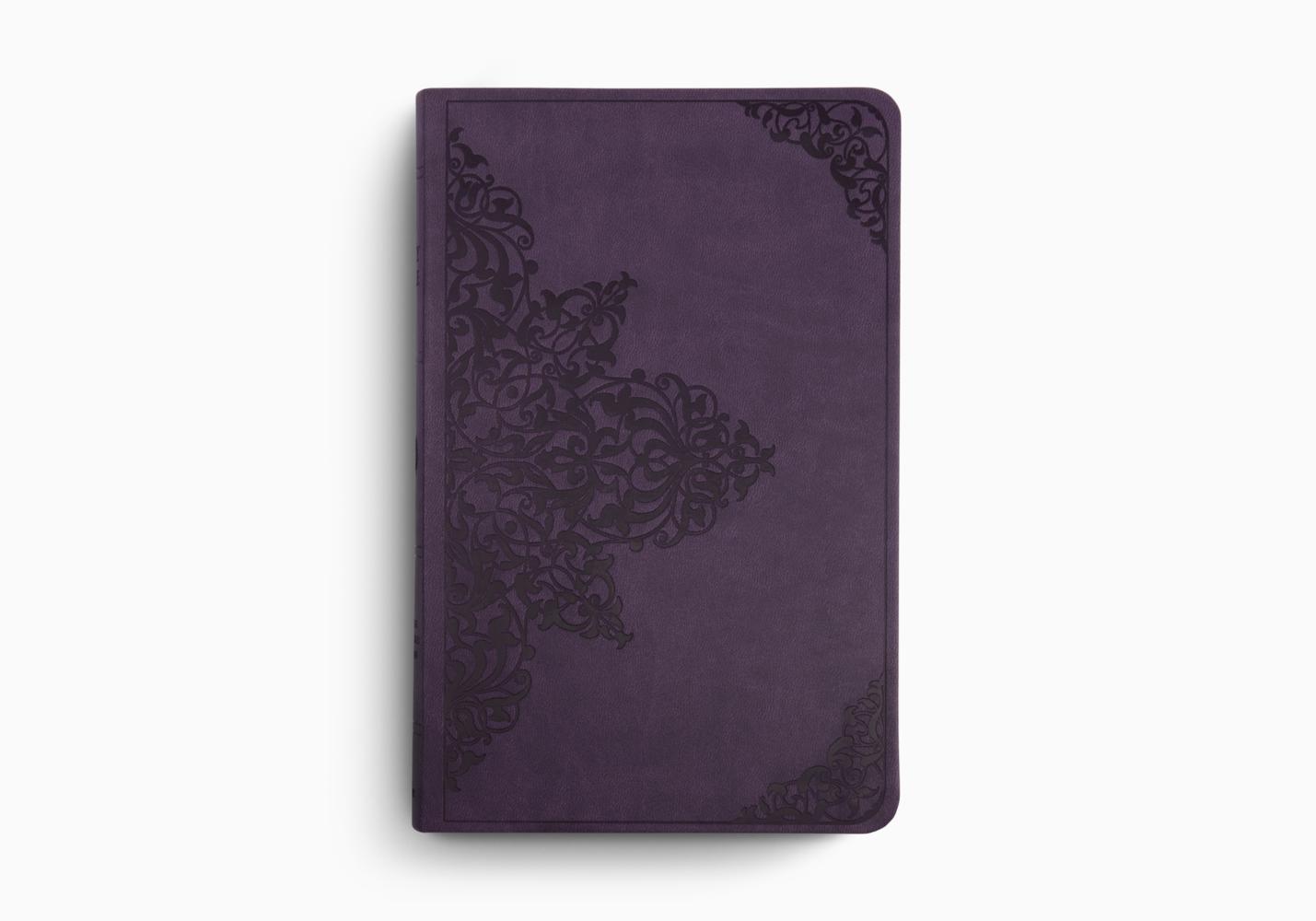 ESV Large Print Value Thinline Bible TruTone®, Lavender, Filigree Design