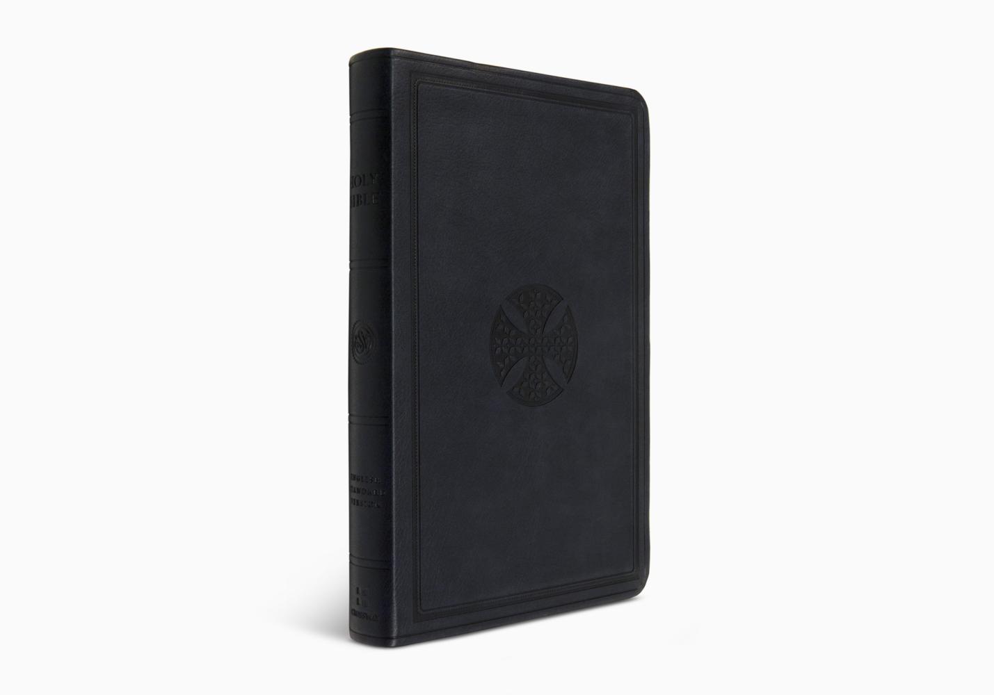 ESV Large Print Value Thinline Bible TruTone®, Navy, Mosaic Cross Design
