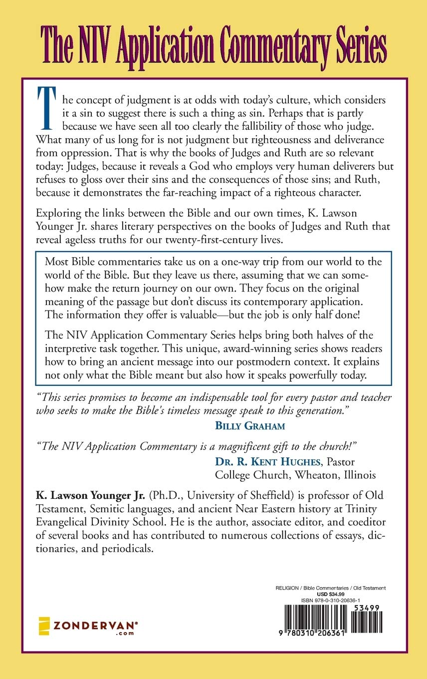Judges, Ruth (The NIV Application Commentary)