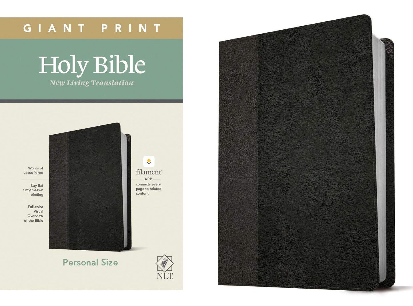 NLT Giant Print Personal Size Filament Enabled Black Duotone