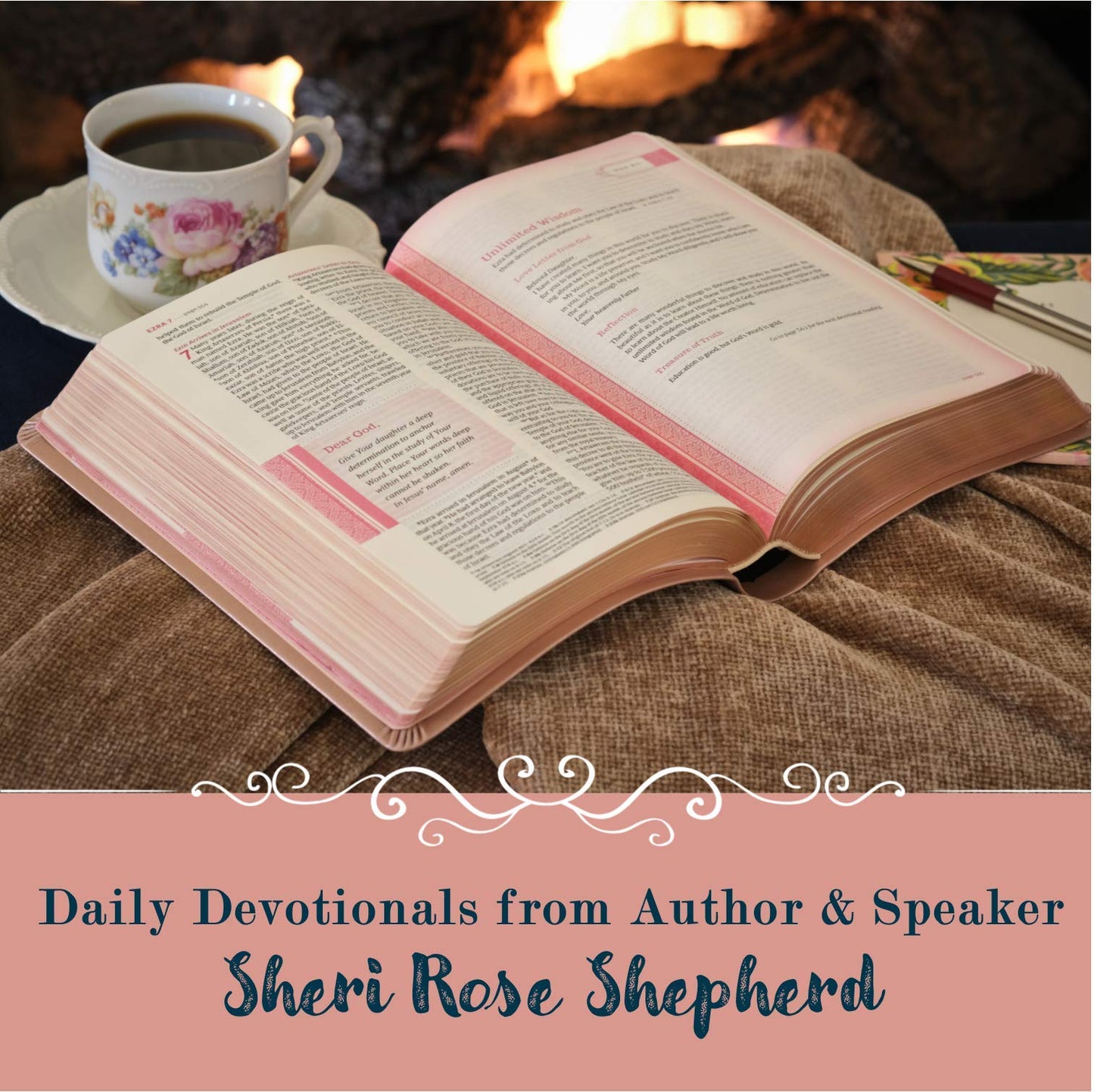 NLT THRIVE Devotional Bible for Women (LeatherLike, Rose Metallic)