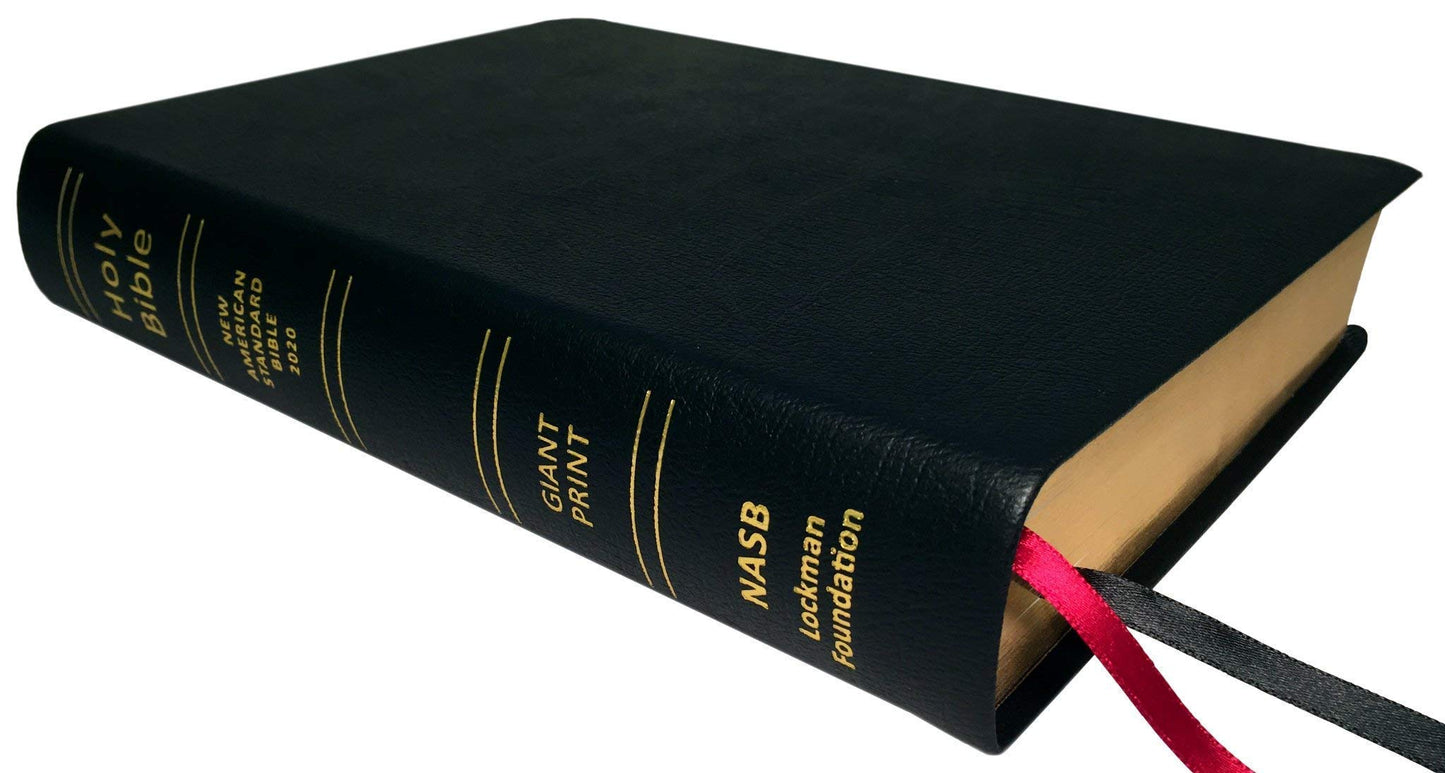 NASB Giant Print Bible, Black, Genuine Leather, 2020