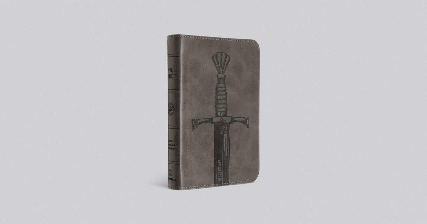 ESV Compact Bible (TruTone, Silver, Sword Design)