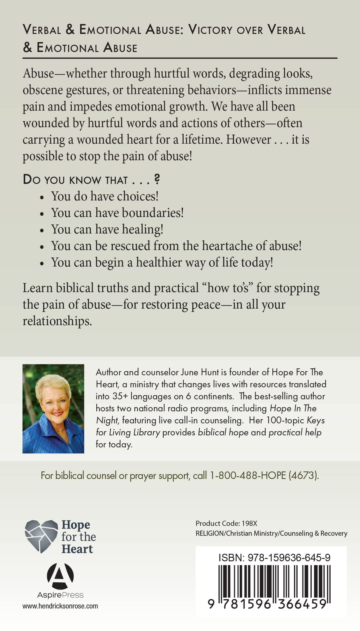 Verbal and Emotional Abuse: Victory Over Verbal and Emotional Abuse (Hope for the Heart)