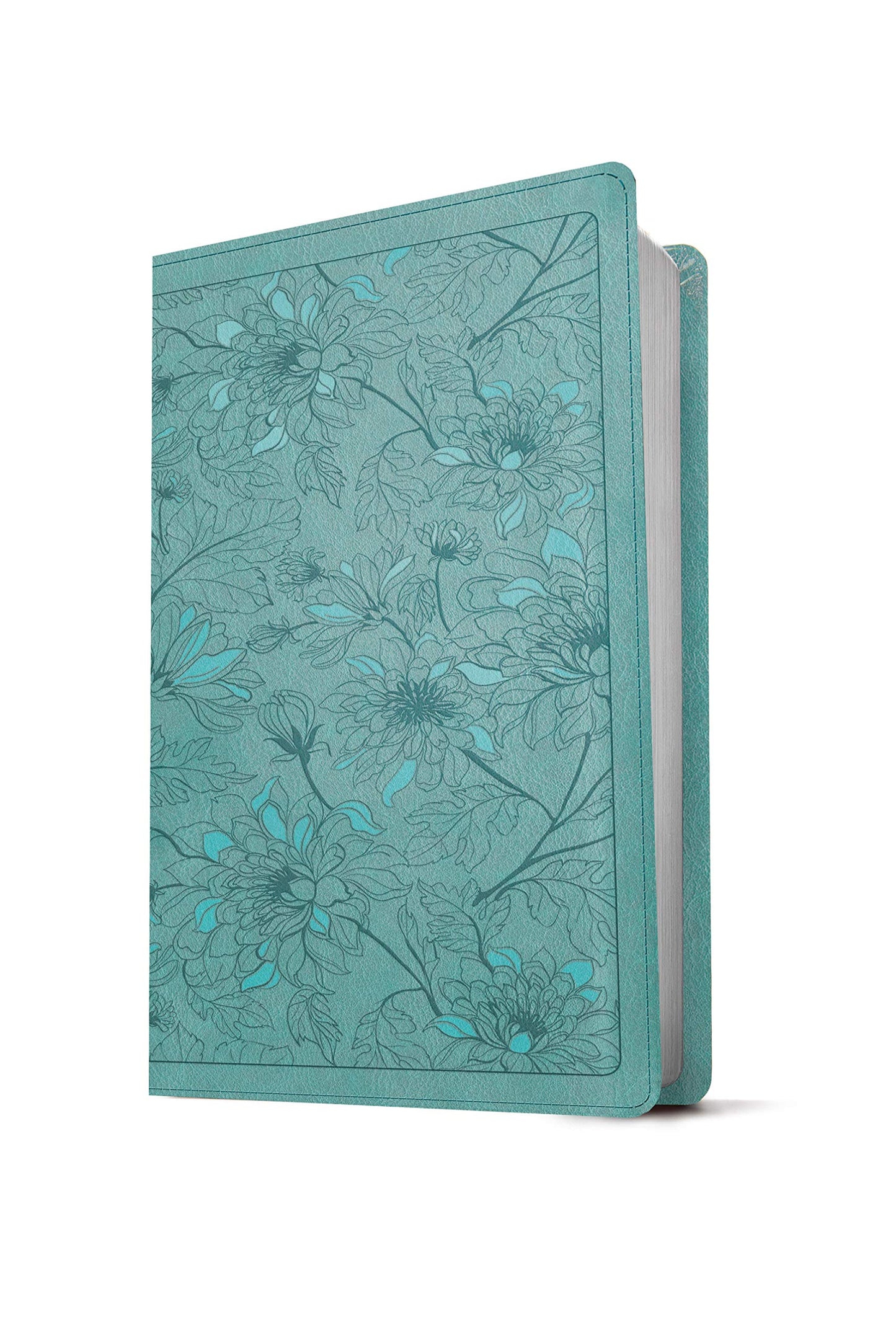 NLT Thinline Reference Bible, Filament Enabled Edition (Red Letter, LeatherLike, Floral Leaf Teal)