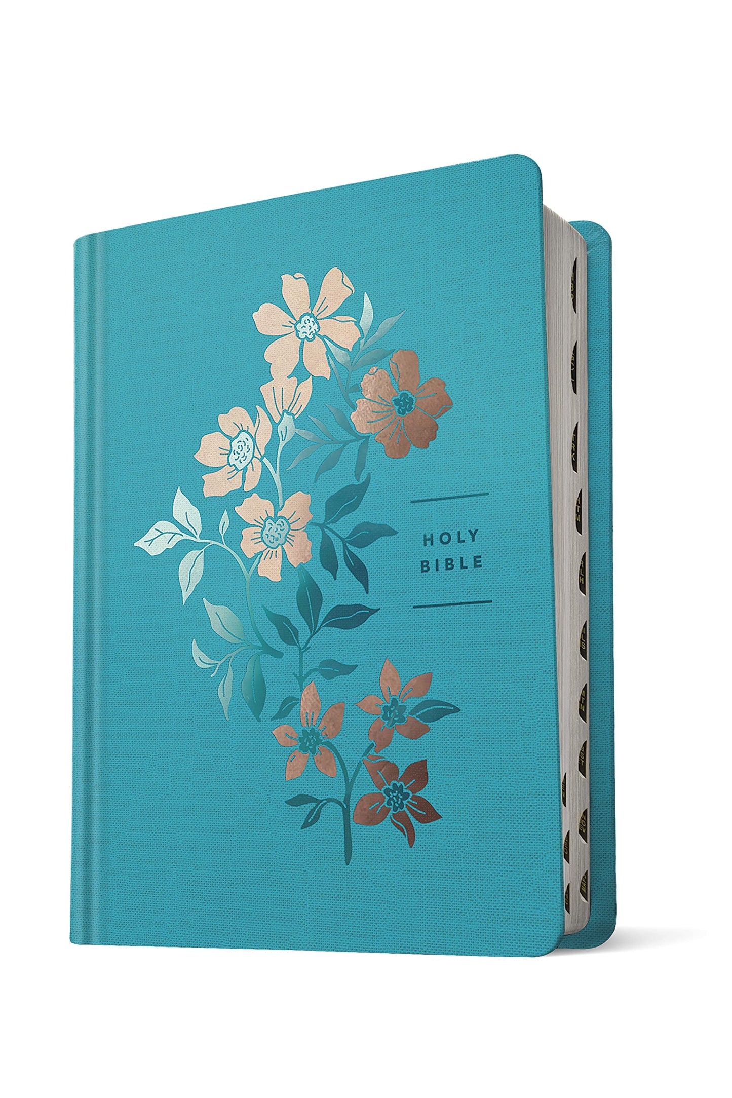 NLT Wide Margin Journaling Edition Hardcover Filament Enabled Ocean Blue Floral