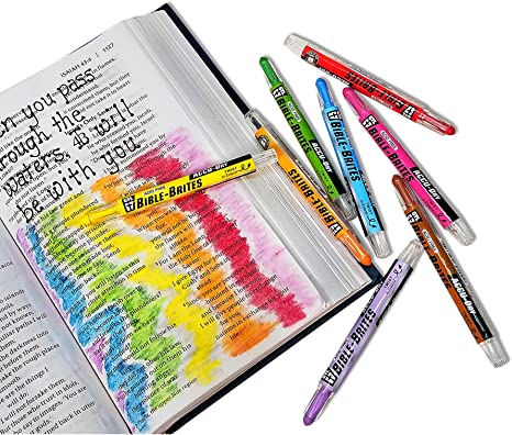Accu-Dry Bible-Brites | No Bleed | No Smearing or Fading | Archival Quality & Self Sharpening | Bible Study, Journaling, Bullet Journaling, Coloring, Drawing (Set of 8)