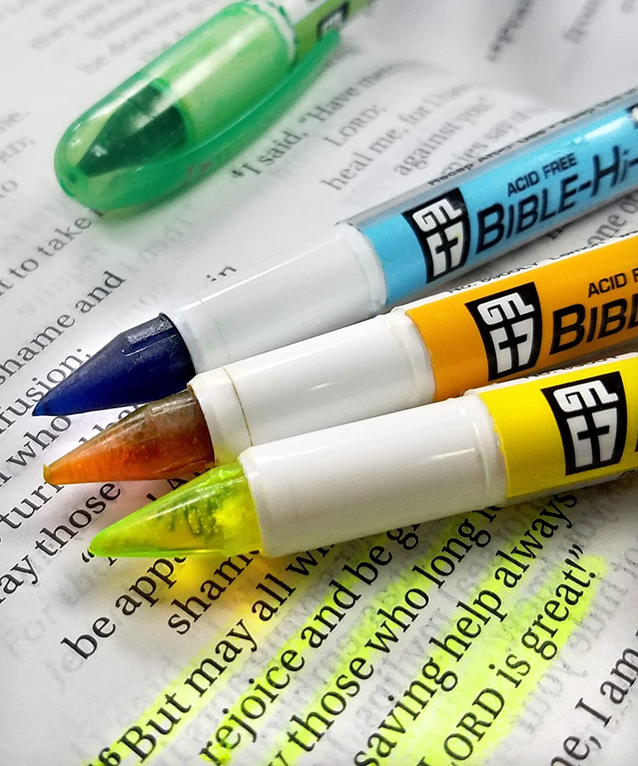 Accu-Gel Bible-Hi-Glider Inductive Bible Study Set | No Bleed Solid Gel Highlighter | No Smearing or Fading | Long Lasting Bright Translucent Colors (Set of 10)