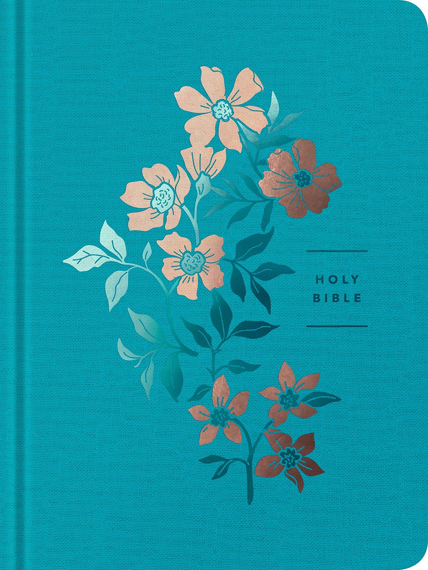 NLT Wide Margin Journaling Edition Hardcover Filament Enabled Ocean Blue Floral