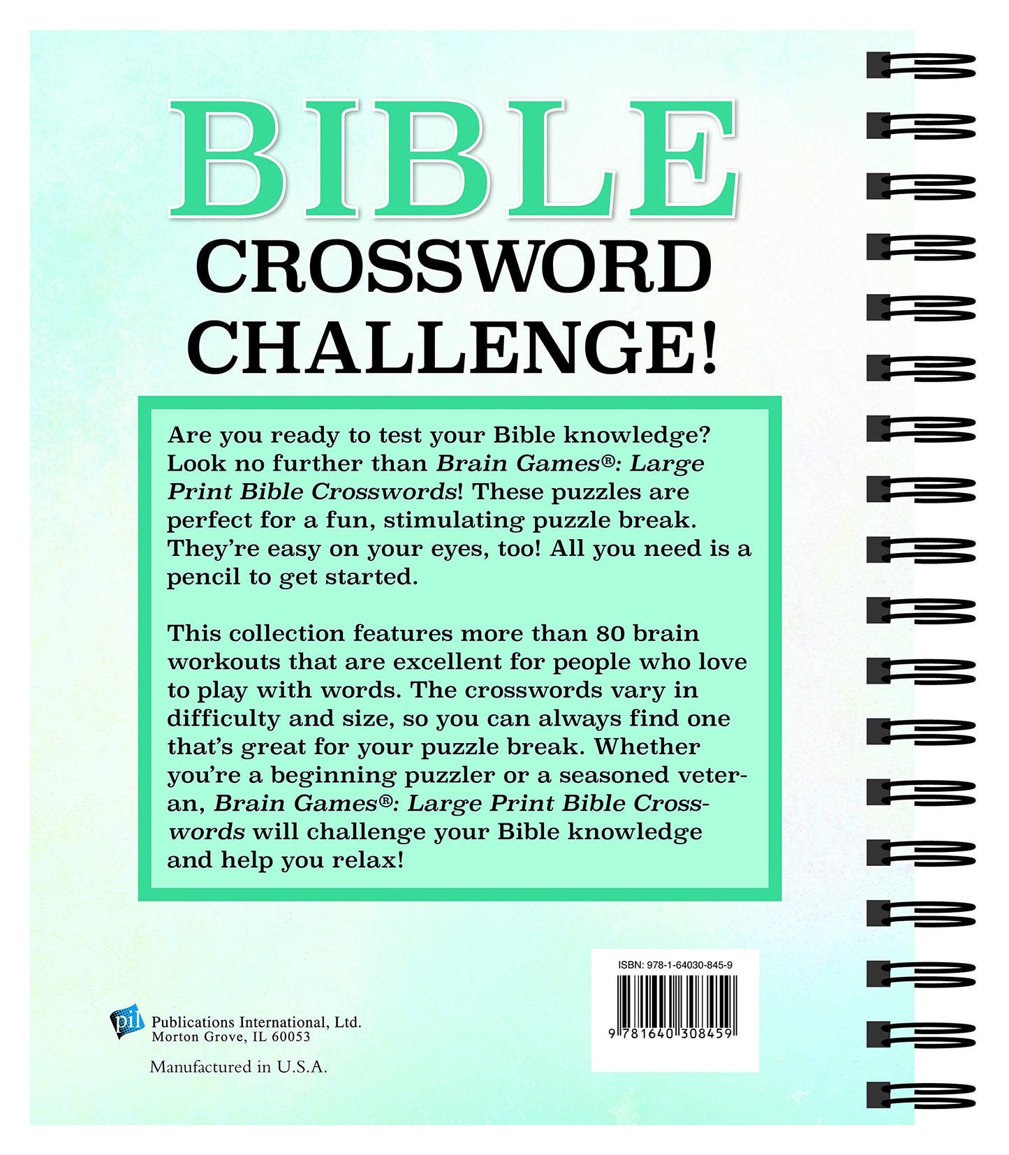 Brain Games - Large Print Bible Crosswords
