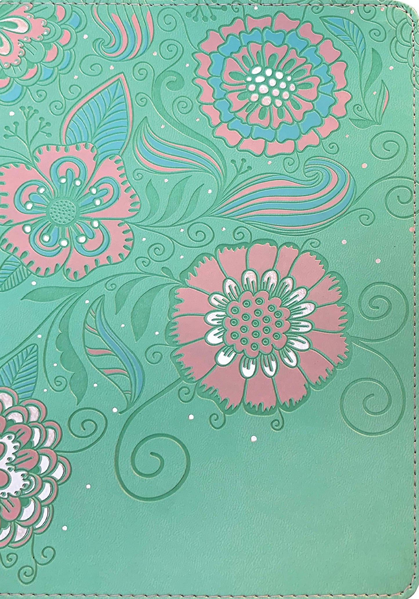 NLT Girls Life Application Study Bible (LeatherLike, Teal/Pink Flowers)