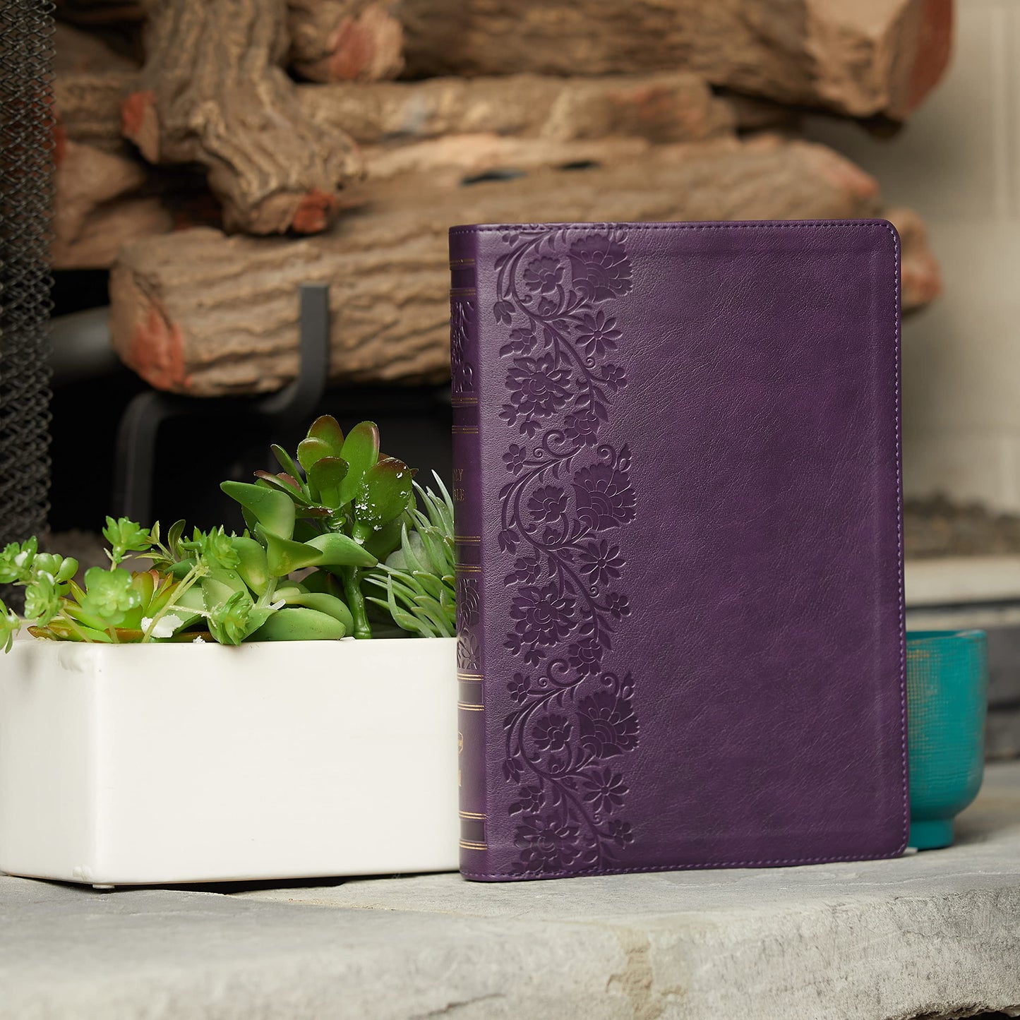 NKJV, Single-Column Wide-Margin Reference Bible, Leathersoft, Purple, Red Letter, Comfort Print