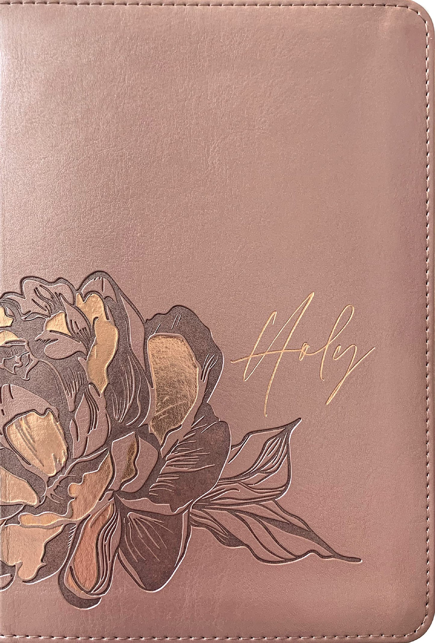 NLT Compact Giant Print Bible, Filament Enabled Edition (Red Letter, LeatherLike, Rose Metallic Peony)