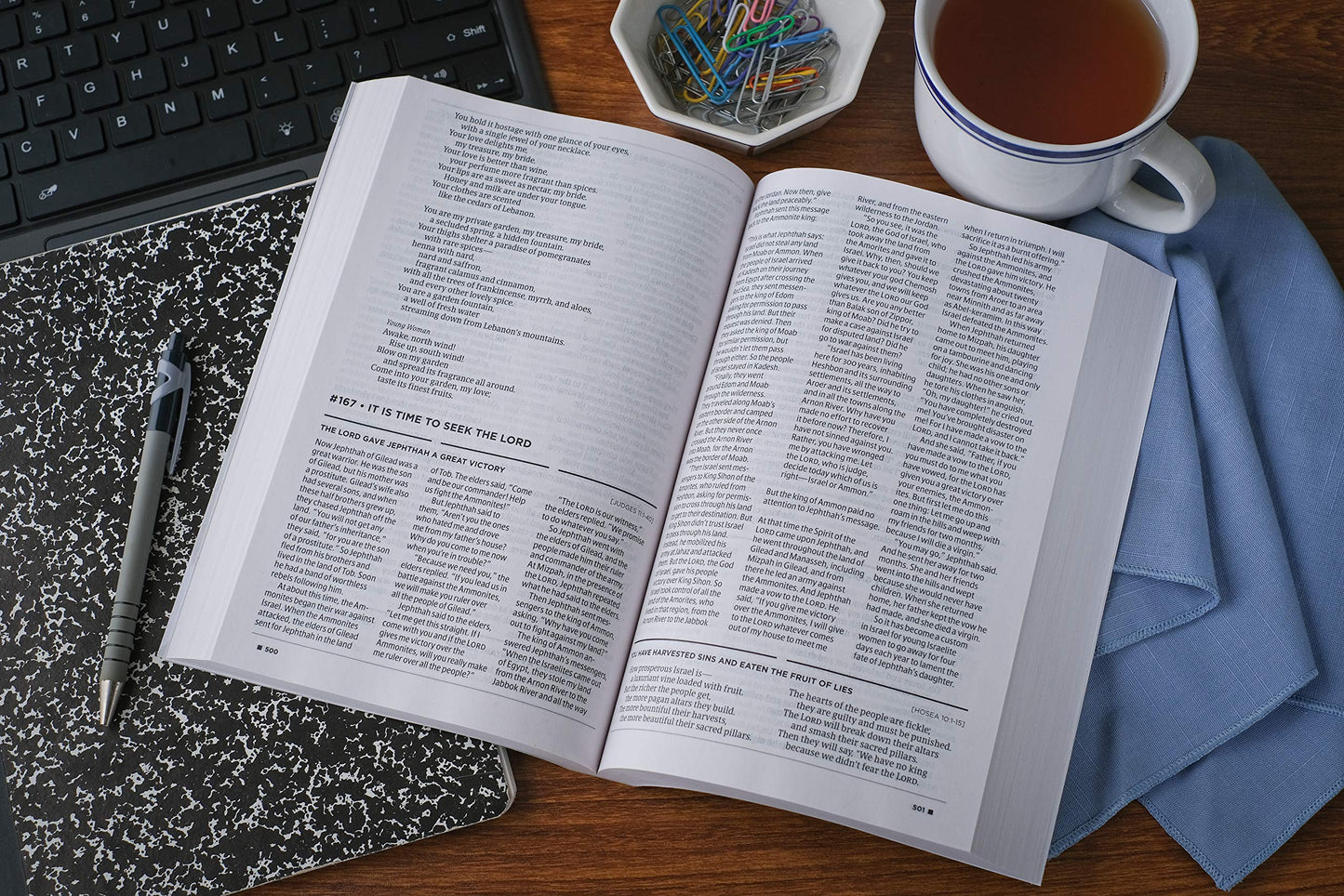 NLT Daily Reader's Bible (Red Letter, Softcover)