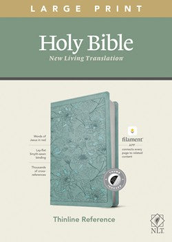 NLT Large Print Thinline Reference Filament Enabled Teal Leatherlike