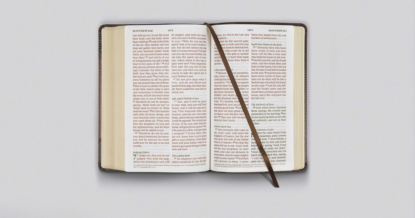 ESV Personal Size Large Print Bible Mahogany