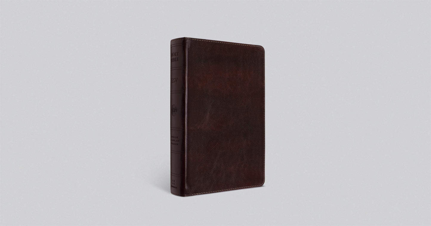 ESV Personal Size Large Print Bible Mahogany