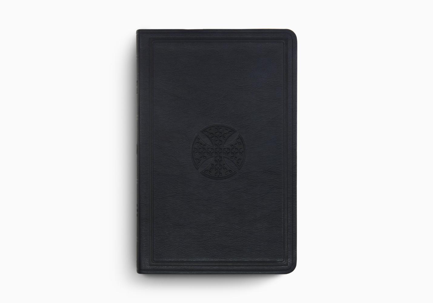 ESV Large Print Value Thinline Bible TruTone®, Navy, Mosaic Cross Design